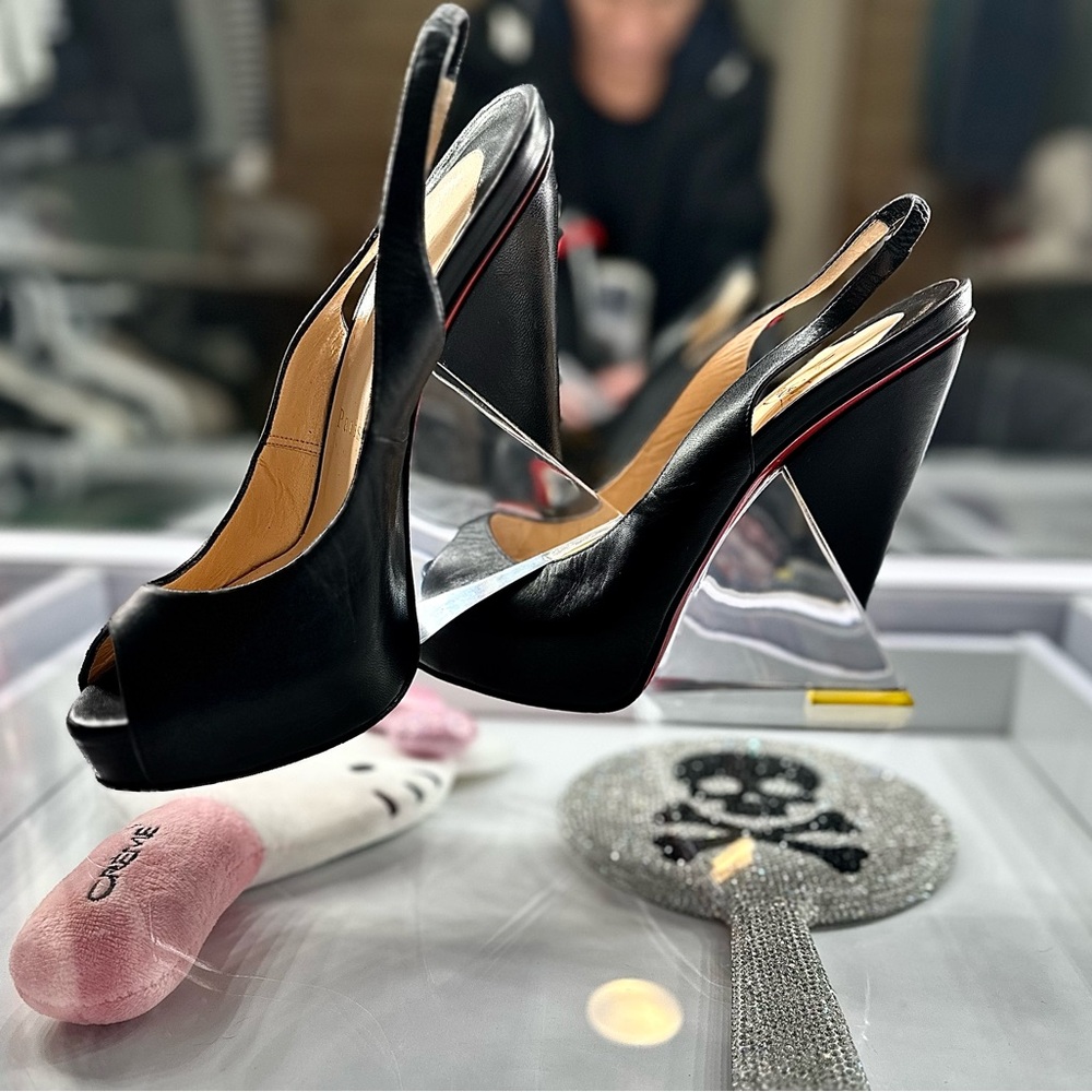 BNWOB Christian Louboutin Rosemin Plexi Heels Size 7.5 (37 1/2)